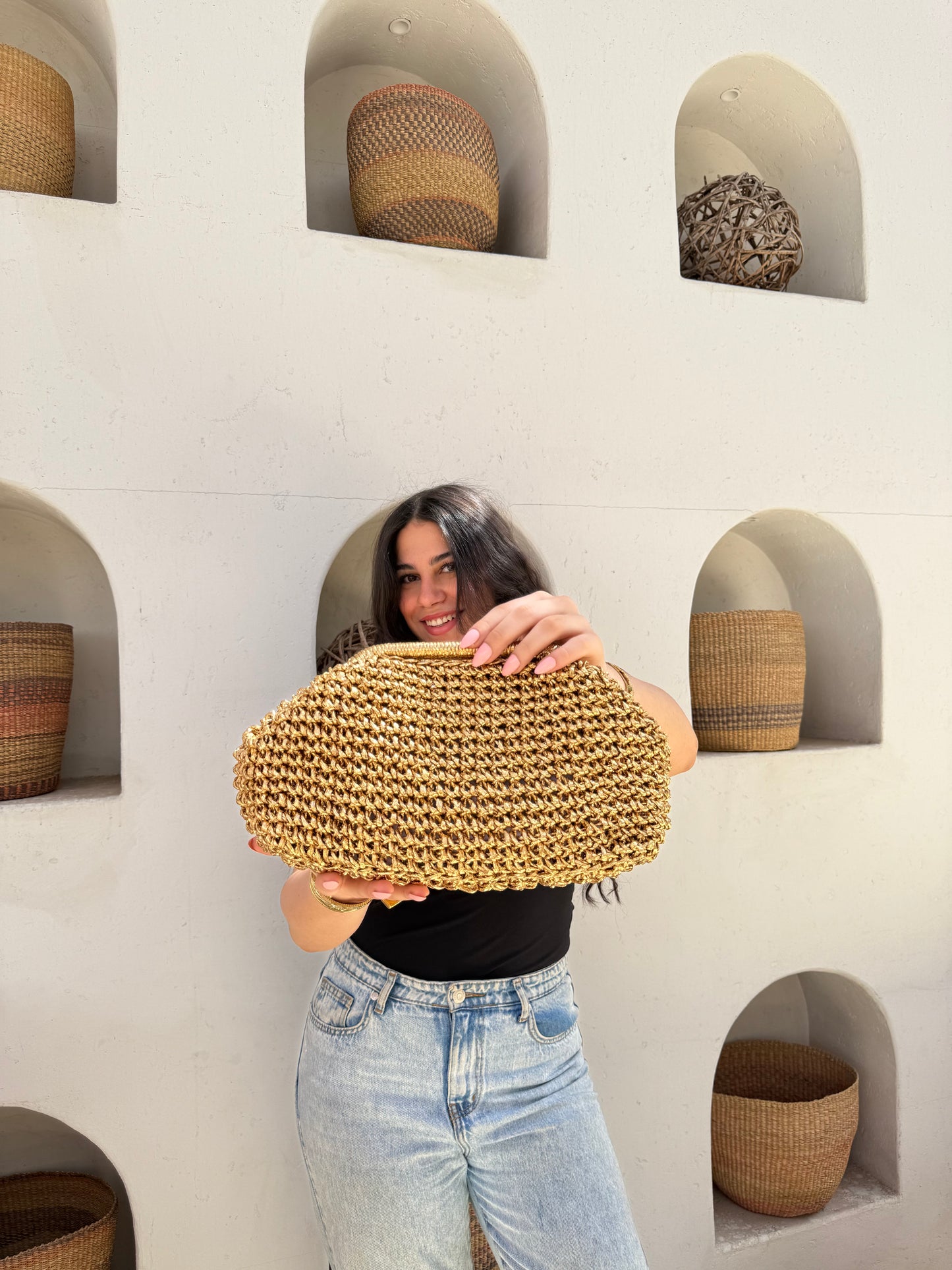 Gold lile clutch