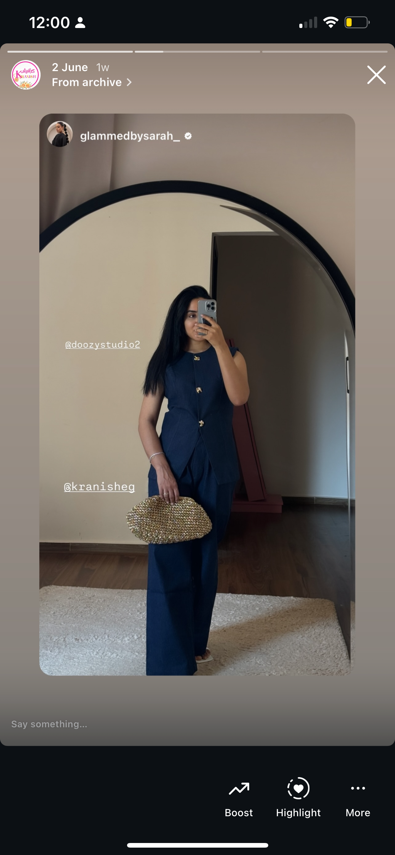 Gold lile clutch