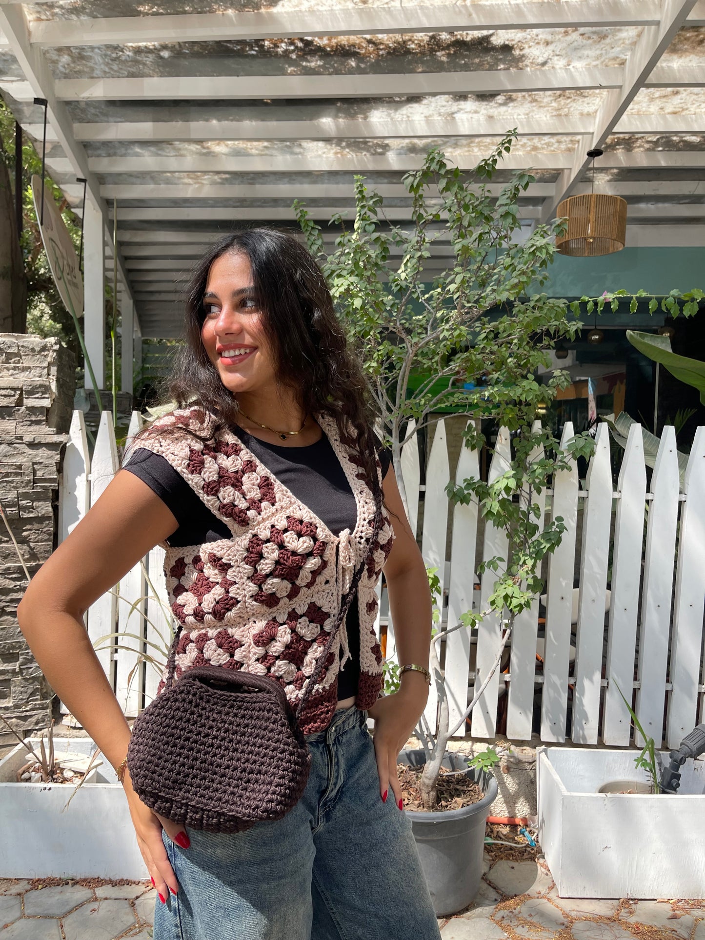 Mini Lilly clutch crossbody dark brown