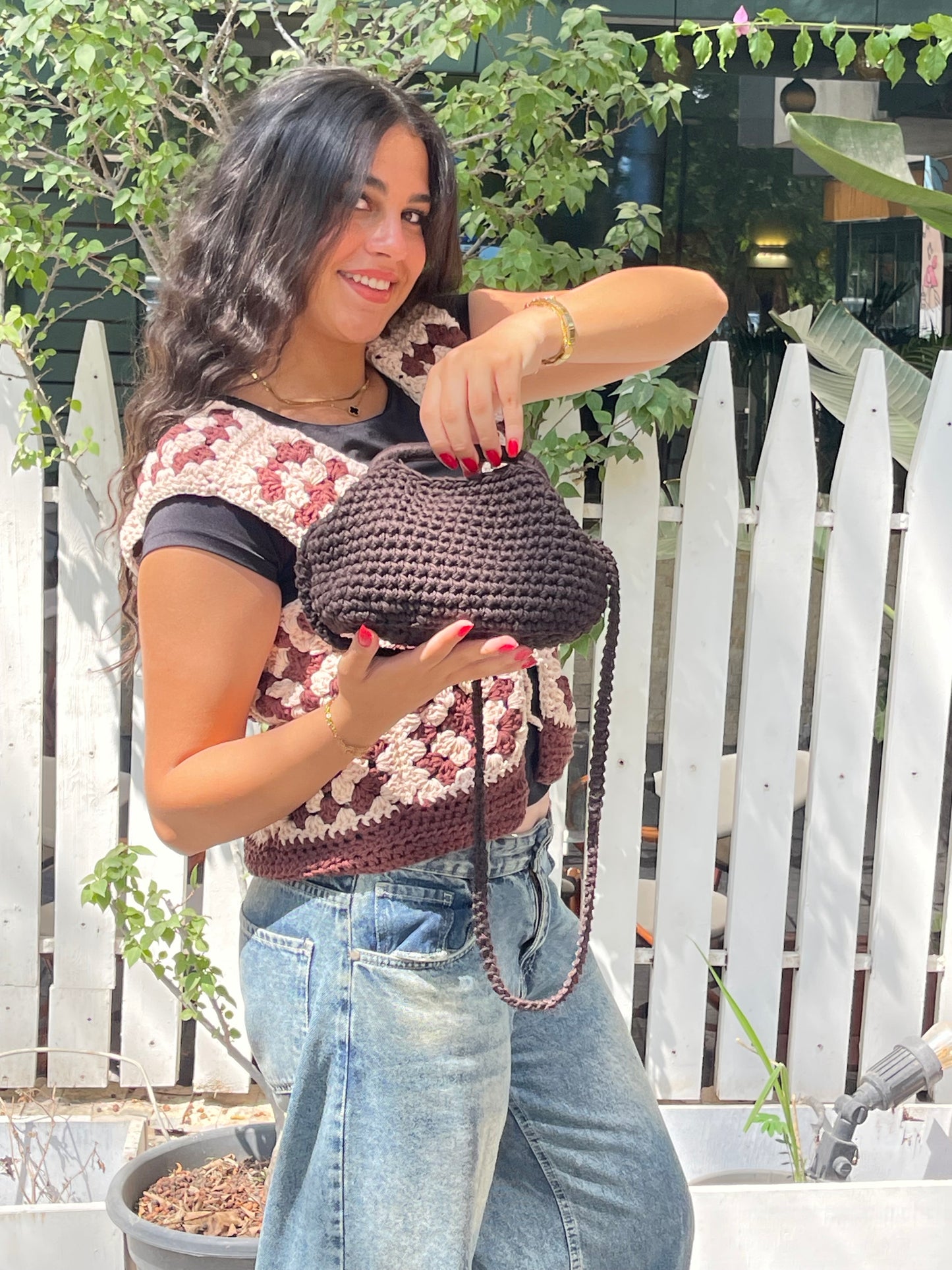 Mini Lilly clutch crossbody dark brown