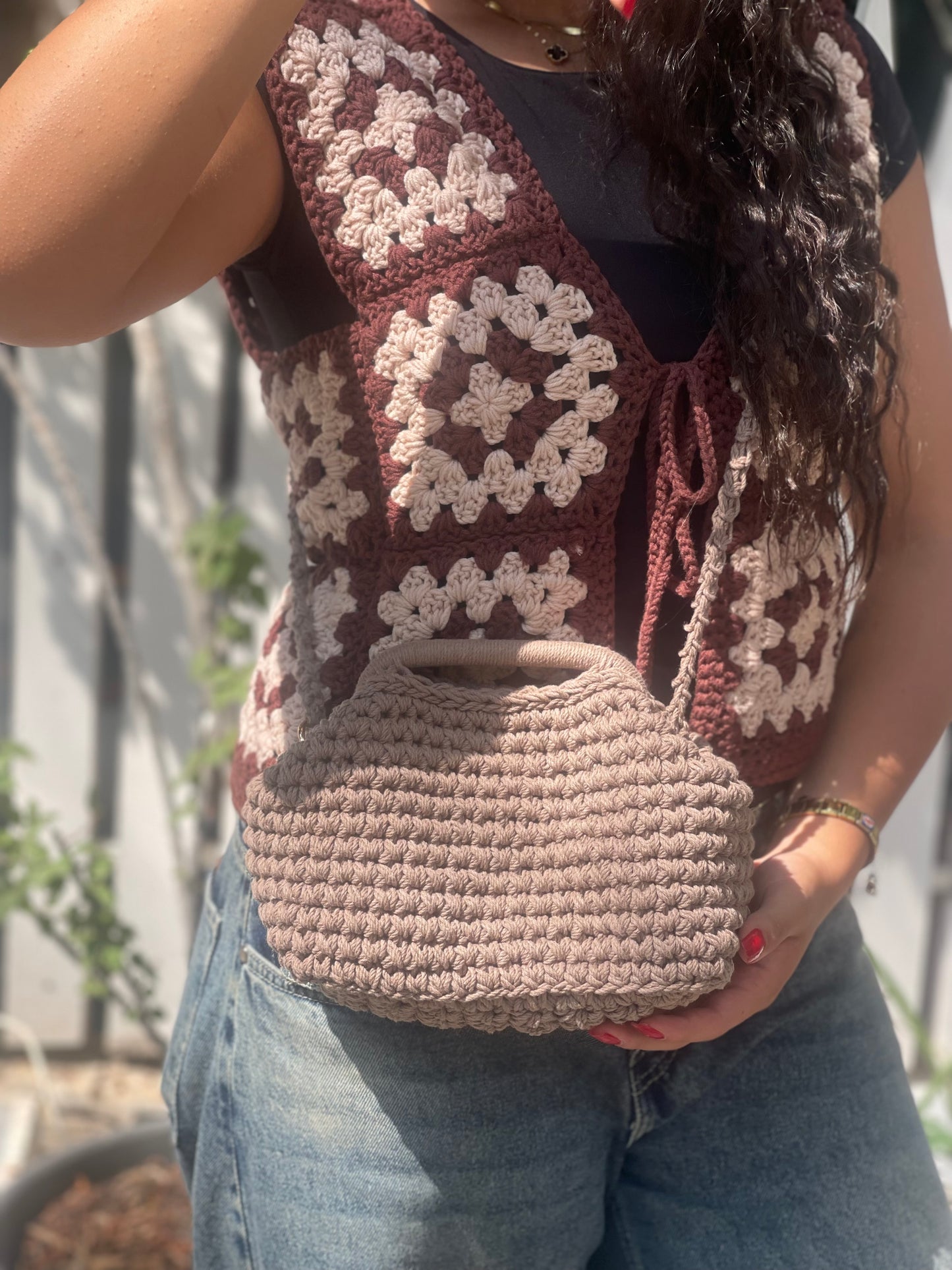 Mini Lilly clutch cafe crossbody