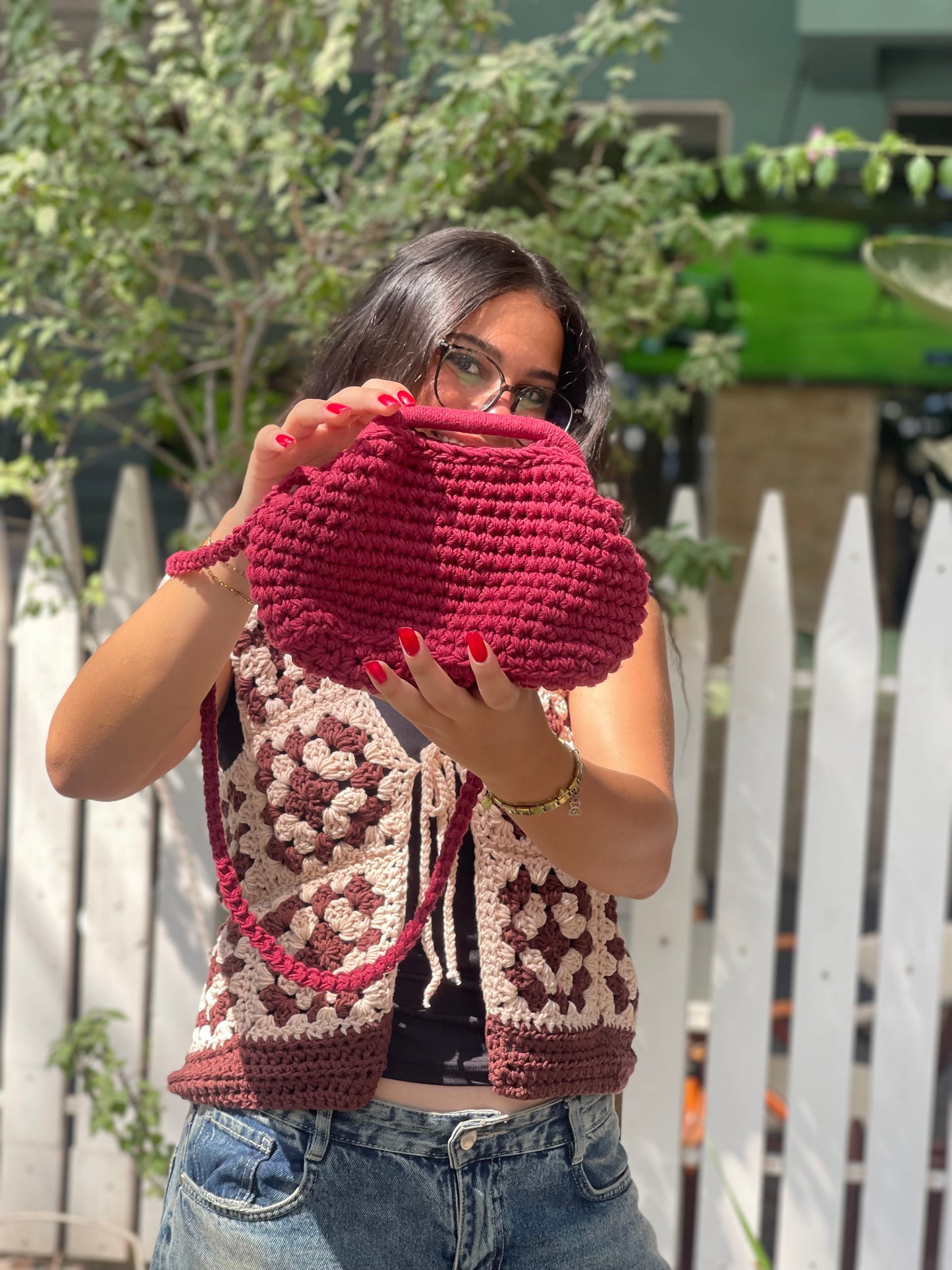 Mini Lilly clutch crossbody burgundy