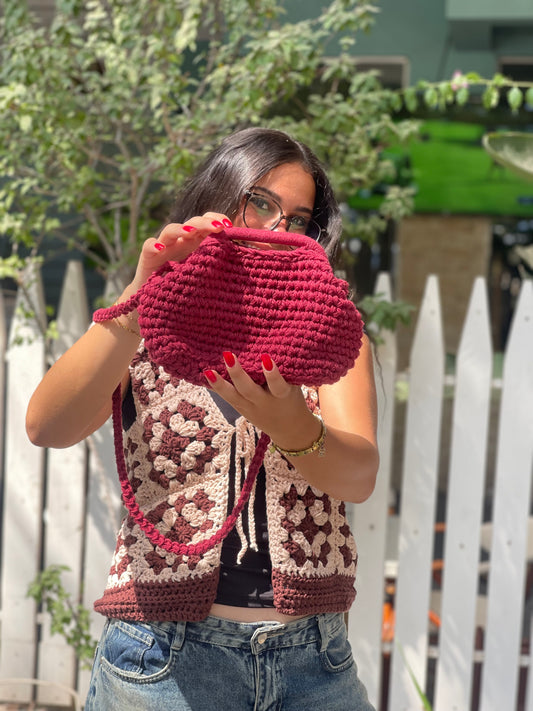 Mini Lilly clutch crossbody burgundy