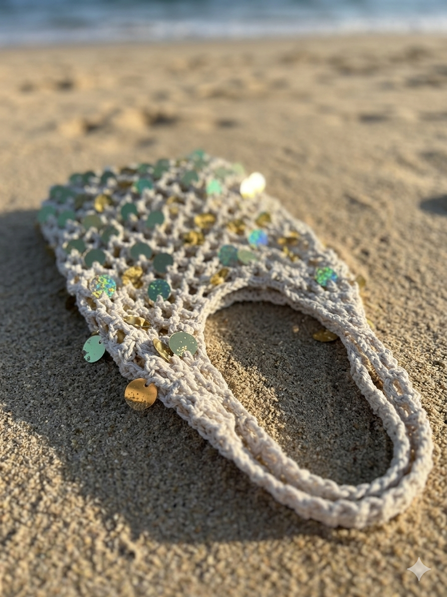 Sequins crochet bag