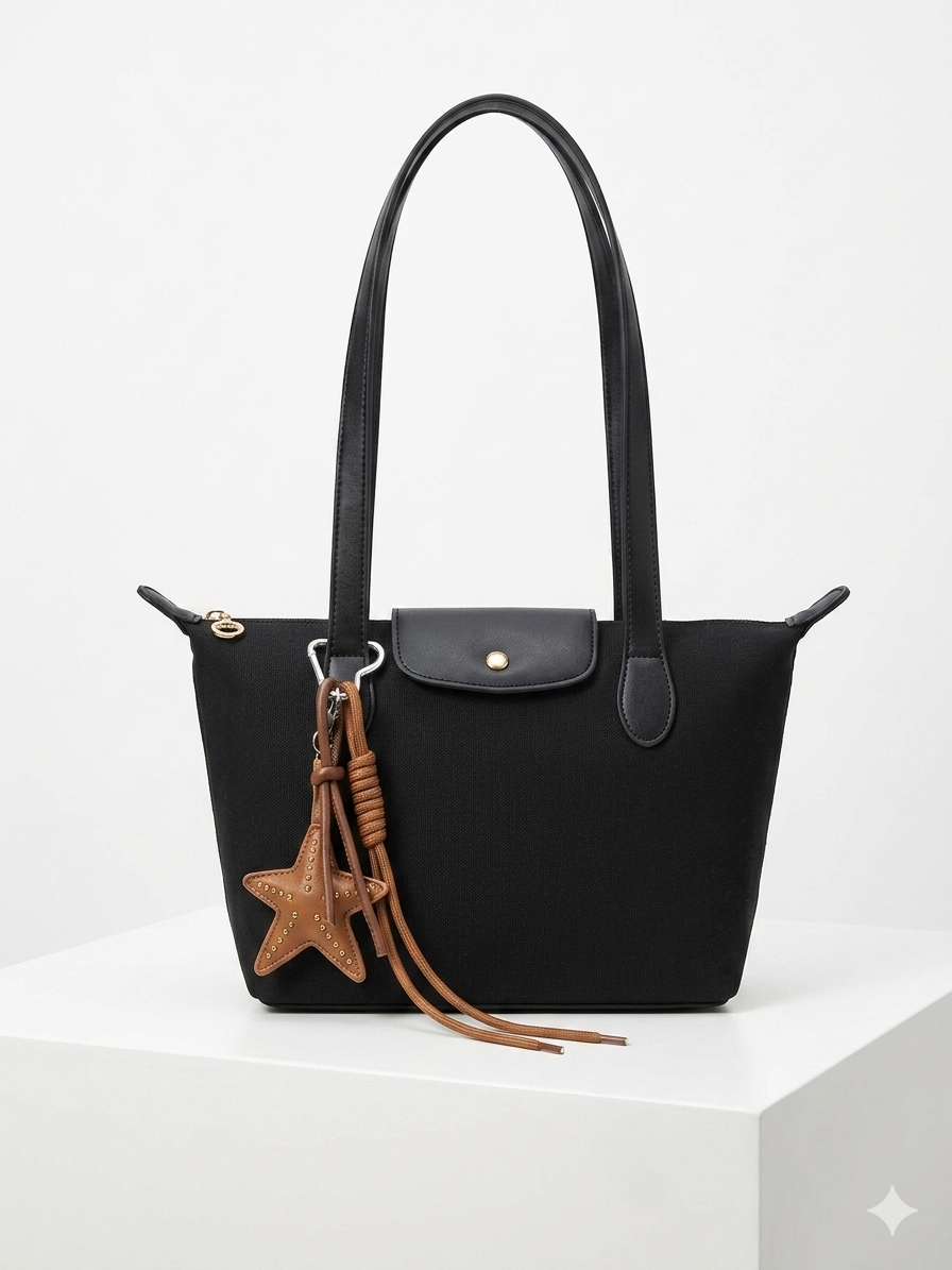 Canvas tote black xblack medium