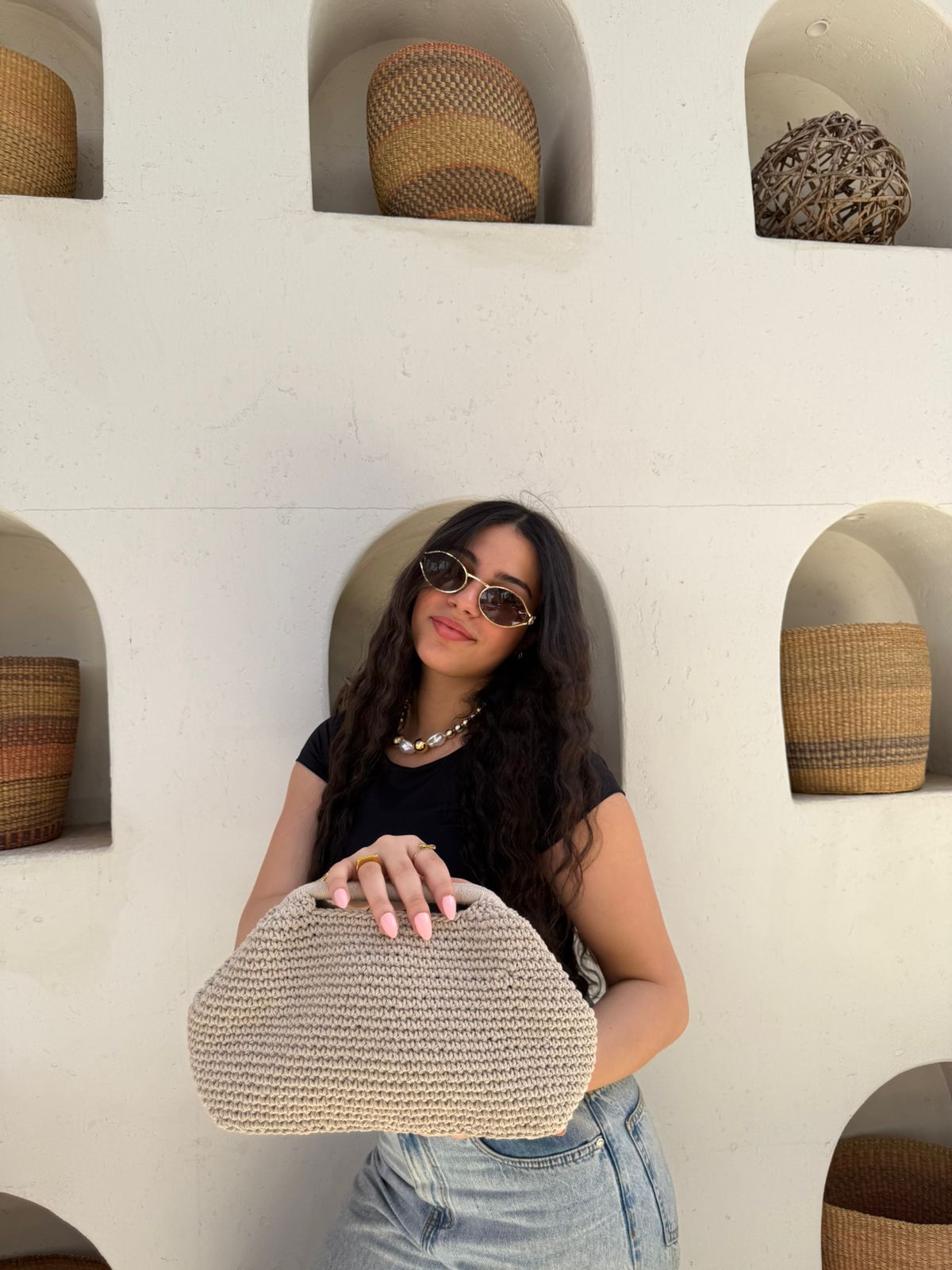 Lily clutch beige